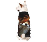 Fox Sweat à capuche pour petits animaux de compagnie, chaud et léger, texture douce, facile à porter