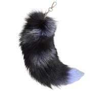 Fox Tail, 16 pouces Furry Tail Keynchain, Fox Tail Fausse queue, style1 Tail animal Tail de fausse fourrure Shaggy, queue thérienne décorative pour sac à main, Keychain Fox Tail, Costume Fox Tail