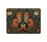 Fox Tapis de séchage pour comptoir de cuisine, tapis d'égouttoir à vaisselle en caoutchouc absorbant motif floral vintage, tapis de séchage d'automne en cuir synthétique pour café 45,7 x 61 cm
