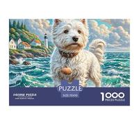 Fox Terrier 1000 Piece Jigsaw Puzzle for Adults Educhational Games Stress Relief Puzzle Cultivate The Spirit of Teamwork for Men, Women, Elders, Seniors 70x50cm/1000pcs