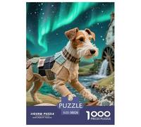 Fox Terrier(2) 1000 Pièce Puzzle Jeu De Famille Créatif Chien de Compagnie Jigsaw Puzzle Belle Décoration Puzzle pour Cadeaux De Voyage, Présent 38x26cm/1000pcs
