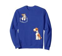 Fox Terrier à Cheveux métalliques dans Votre Poche - Hommes, Femmes, Enfants Sweatshirt, Unisexe pour Adultes, Bleu Royal, S