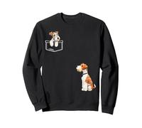 Fox Terrier à Cheveux métalliques dans Votre Poche - Hommes, Femmes, Enfants Sweatshirt, Unisexe pour Adultes, Noir, XXL