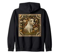 Fox Terrier en fil de fer parmi les fleurs Victorian Vintage Sweat à Capuche