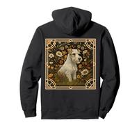 Fox Terrier en fil de fer parmi les fleurs Victorian Vintage Sweat à Capuche