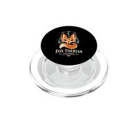 Fox Therian Things Loup Sauvage Animal Tatouage Lune PopSockets PopGrip pour MagSafe