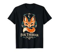 Fox Therian Things Loup Sauvage Animal Tatouage Lune T-Shirt