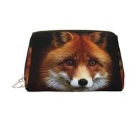 Fox Trousse de maquillage de voyage avec compartiments, trousse de toilette portable pour femme, doré, One Size