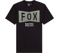 FOX Typeface Premium T-shirt, noir-blanc-vert, taille L pour homme