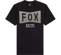 FOX Typeface Premium T-shirt, noir-blanc-vert, taille L pour homme