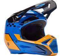 FOX V1 Collect Casque de motocross, bleu-orange, taille M pour homme