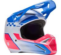 FOX V1 Collect Casque de motocross, bleu/rose, Taille XL (61/62)