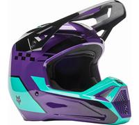 FOX V1 Collect Casque de motocross, vert-pourpre, taille S pour homme