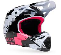 FOX V1 Digi Image Casque de motocross, noir-rose, taille L pour homme