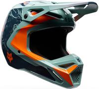 Casque Cross FOX V1 Impression Image Bleu arctiqueM Bleu arctique