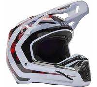 FOX V1 Kairos Casque de motocross, Blanc/Rouge, Taille XL (61/62)