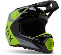 FOX V1 Lean MIPS Casque de motocross, gris/jaune, Taille XXL (63/64)