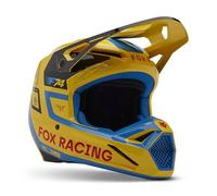 Fox V1 Race Spec Casque de Course Jaune pâle Taille L