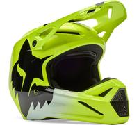 FOX V1 Shield Casque de motocross pour jeunes, jaune, Taille Y/S (49/51)
