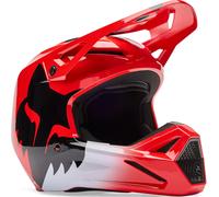 FOX V1 Shield Casque de motocross pour jeunes, Rouge, Taille Y/M (51/52)
