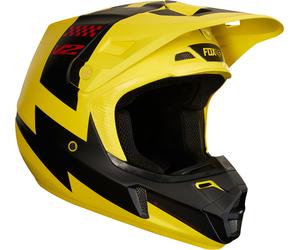 FOX V2 Master Casque MX, noir-jaune, taille S pour homme