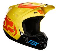 FOX V2 Preme Casque de motocross, noir/jaune/rouge, Taille XS (53/54)