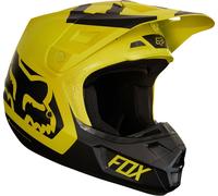 FOX V2 Preme Casque de motocross, noir/jaune, Taille S (55/56)