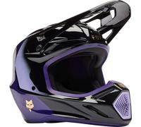 FOX V3 Drip Casque de motocross, noir-pourpre, taille 2XL pour homme