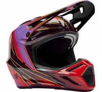 FOX V3 RS Canvas Casque de motocross, noir-rouge, taille L pour homme