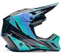 FOX V3 RS CANVAS MX-Helm blau-grün-schwarz S