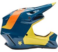 FOX V3 TINE MX-Helm dämmerungsblau-gelb S