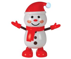 Fox Valley Traders Bonhomme de neige dansant avec musique | Blanc, métal