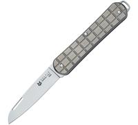 Fox VULPIS : couteau pliant polyvalent, lame en acier inoxydable M390 polie, manche en titane avec g