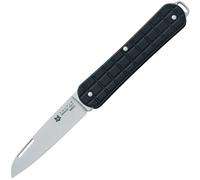 Fox VULPIS : couteau pliant polyvalent, lame en acier inoxydable N690Co polie, aluminium anodisé noi