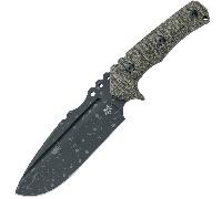 Fox/Wander Tactical Uro lame fixe en acier inoxydable Niolox avec finition acid washed, manche en Mi