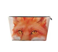 Fox Wash Art Trousse de maquillage de voyage en cuir étanche | Cuir PU imperméable. Fermeture éclair lisse. Légères.