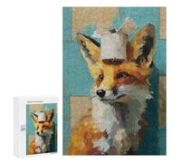 Fox with Paper Hat Puzzle 1000 Pièces Educa Jouet en Bois Cadeau Unique Décoration Intérieure Jeu Éducatif Challenge Toy Adultes Et Enfants À Partir De 14 Ans 300 PCS