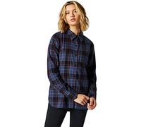 FOX Womens Pines Flannel Shirt Dark Indigo L