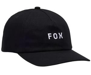 Fox Wordmark Casquette de Baseball réglable Noir/Blanc Os, Taille Unique Mixte