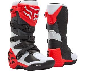 FOX YTH COMP Kinder Stiefel weiß-fluo rot 5