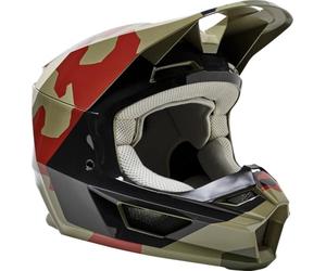 Fox Yth V1 Bnkr Helmet, Ece Green Camo