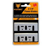 FOXBC Lames de raboteuse en carbure TCT de 3-1/4 pouces 82 mm de remplacement pour Makita N1900B, KP0810, XPK01, DeWalt D26676, DW6655, Ryobi et la plupart des raboteuses portatives