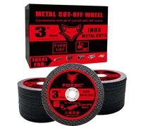 FOXBC Lot de 50 disques de roue à tronçonner de 7,6 cm pour meuleuse à matrice en métal et acier inoxydable, 3" x 0,95 cm x 0,95 cm