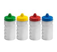 Foxberry Lot de 4 petites bouteilles d'eau réutilisables pour enfant avec couvercle mains libres, anti-déversement, bec anti-fuite, sans BPA, passe au lave-vaisselle, sports, école, clubs (vert,