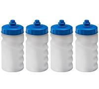 Foxberry Lot de 4 petites bouteilles d'eau réutilisables pour enfants de 300 ml,Couvercle mains libres,Anti-déversement,Bec anti-fuite,Sans BPA,Passe au lave-vaisselle, école, clubs