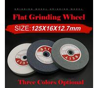 FOXCUP 1 x Meule pour touret à meuler, 125x16x12.7mm, Corindon Blanc/Brun, Carbure de Silicium Vert, Grain 46# pour meulage de précision et rapide