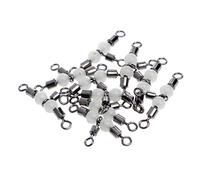 FOXCUP 10 pièces 3 Voies Triple Lueur Perles Lumineuses pêche roulante émerillons connecteur d'attaque Acier et PVC Glow in Dark Braided