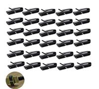 FOXCUP ArrErr Lot de 30 Clips de Fixation pour Sangle de 2,5 cm - Boucle d'extrémité - Ajusteur pour Sangles excédentaires - Ajustement du Sac à Dos Tactique Molle