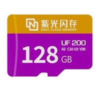 FOXDOCK Carte Micro SD UF200 128 Go avec vitesse de lecture de 180 Mo/s, homologuée A2/C10/U3/V30 pour smartphones, caméras USB-C, drones, PS5 et systèmes de sécurité