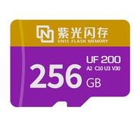 FOXDOCK Carte Micro SD UF200 256 Go avec vitesse de lecture de 180 Mo/s, homologuée A2/C10/U3/V30 pour smartphones, caméras USB-C, drones, PS5 et